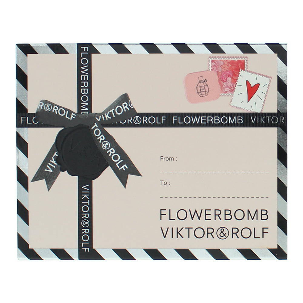 Viktor & Rolf Flowerbomb 3 Piece Gift Set: Eau De Parfum 7ml - Body Lotion 50ml  - Box