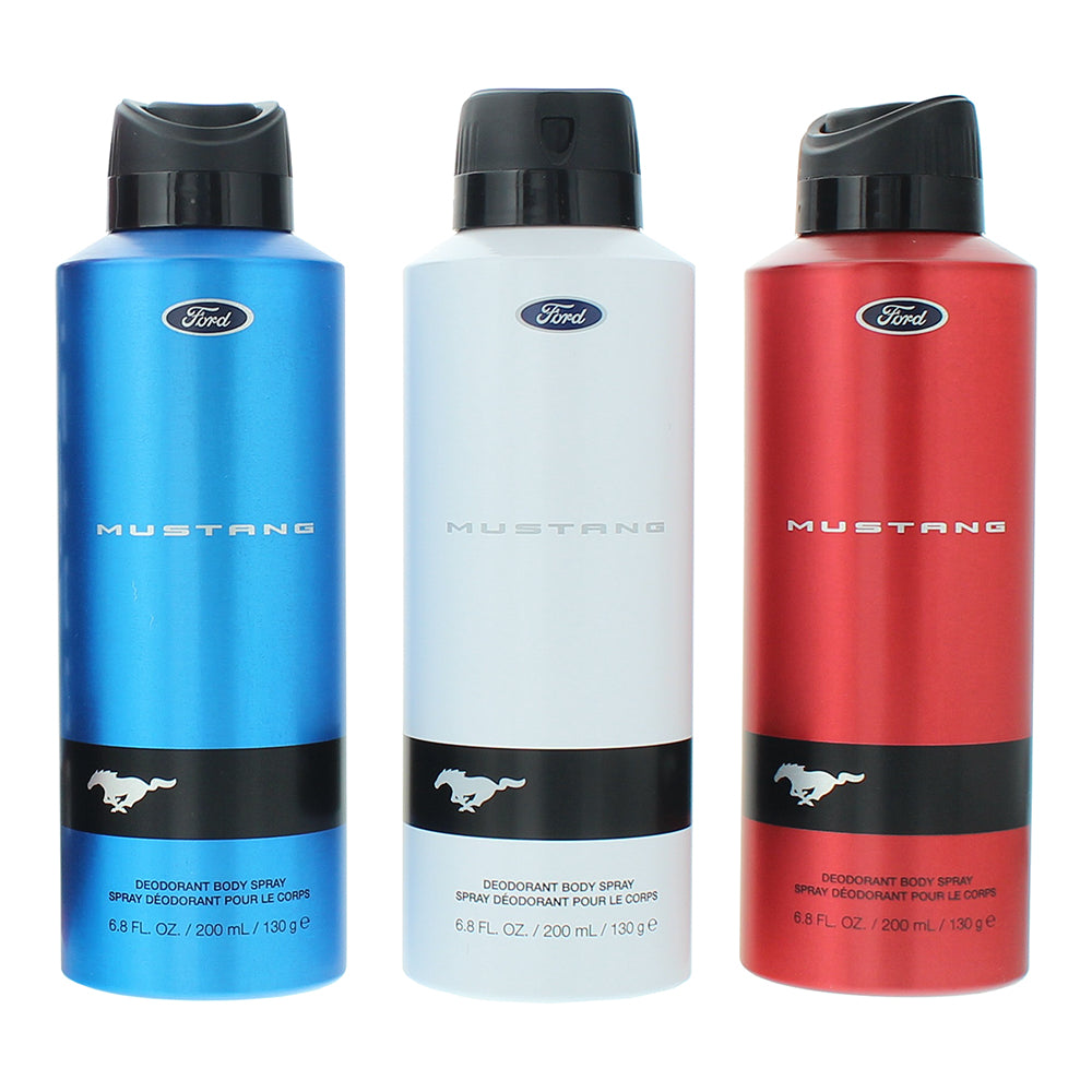Mustang Deo Trio 3 Piece Gift Set: Deodorant Spray 3 x 200ml - Product