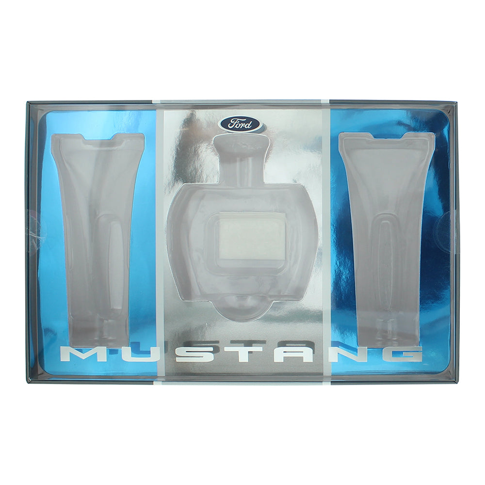 Mustang Blue 3 Piece Gift Set: Eau de Toilette 100ml - Aftershave Balm 100ml - H - Box