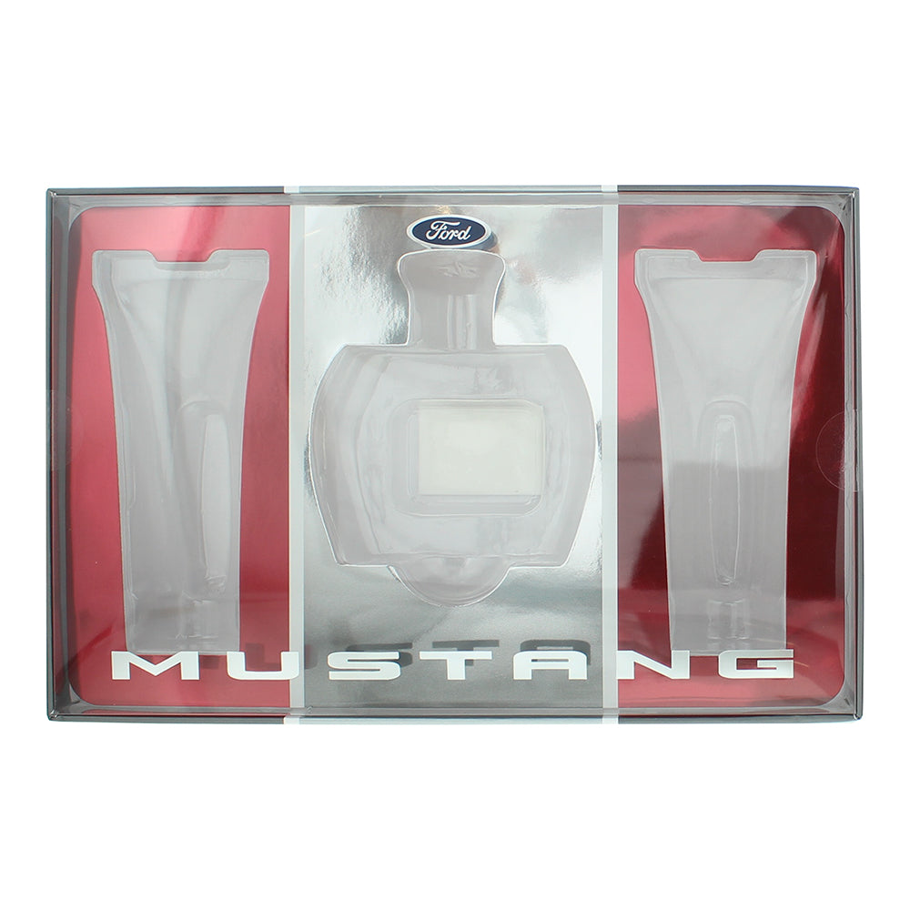 Mustang Red 3 Piece Gift Set: Eau de Toilette 100ml - Aftershave Balm 100ml - Ha - Box