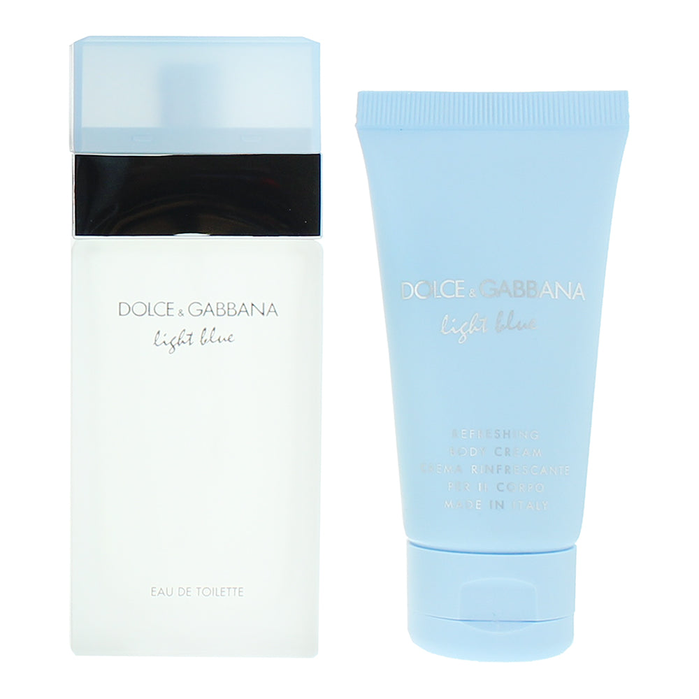 Dolce & Gabbana Light Blue 2 Piece Gift Set: Eau de Toilette 50ml - Body Cream 5 - Product