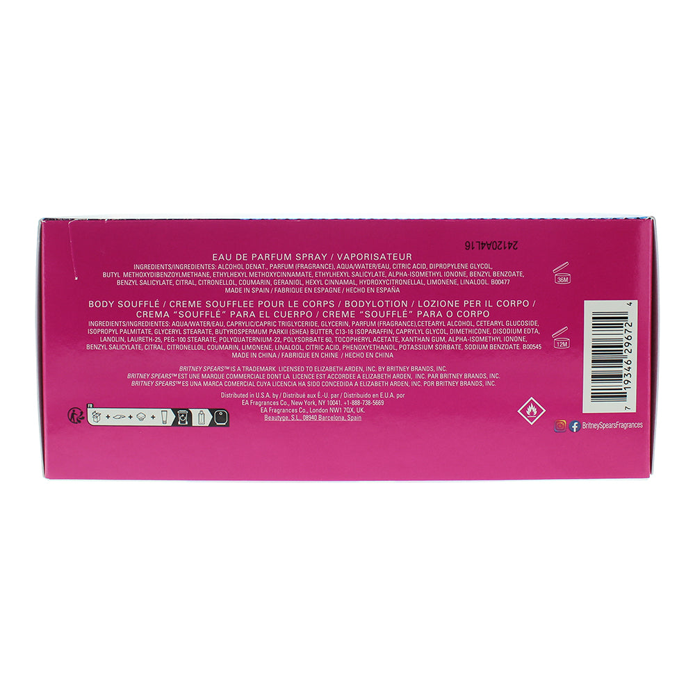 Britney Spears Fantasy 2 Piece Gift Set: Eau de Parfum 100ml - Body Souffle 100m