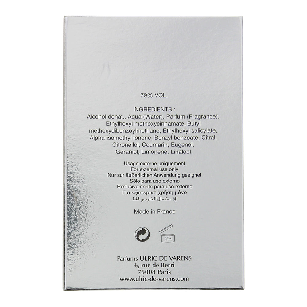 Ulric De Varens UDV Silver Limited Edition Eau de Toilette 100ml