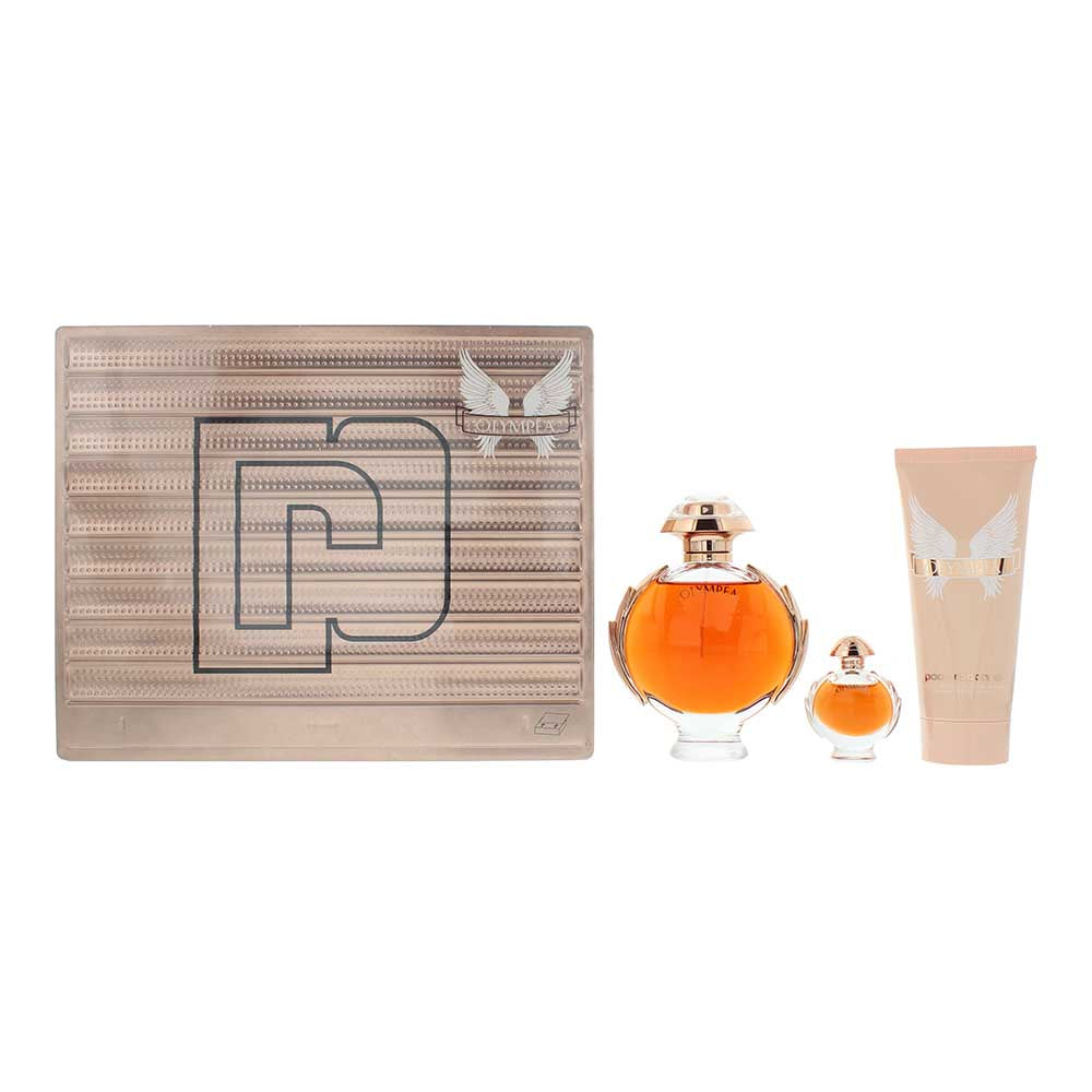Paco Rabanne Olympéa 3 Piece Gift Set: Eau de Parfum 80ml - Body Lotion 100ml - 