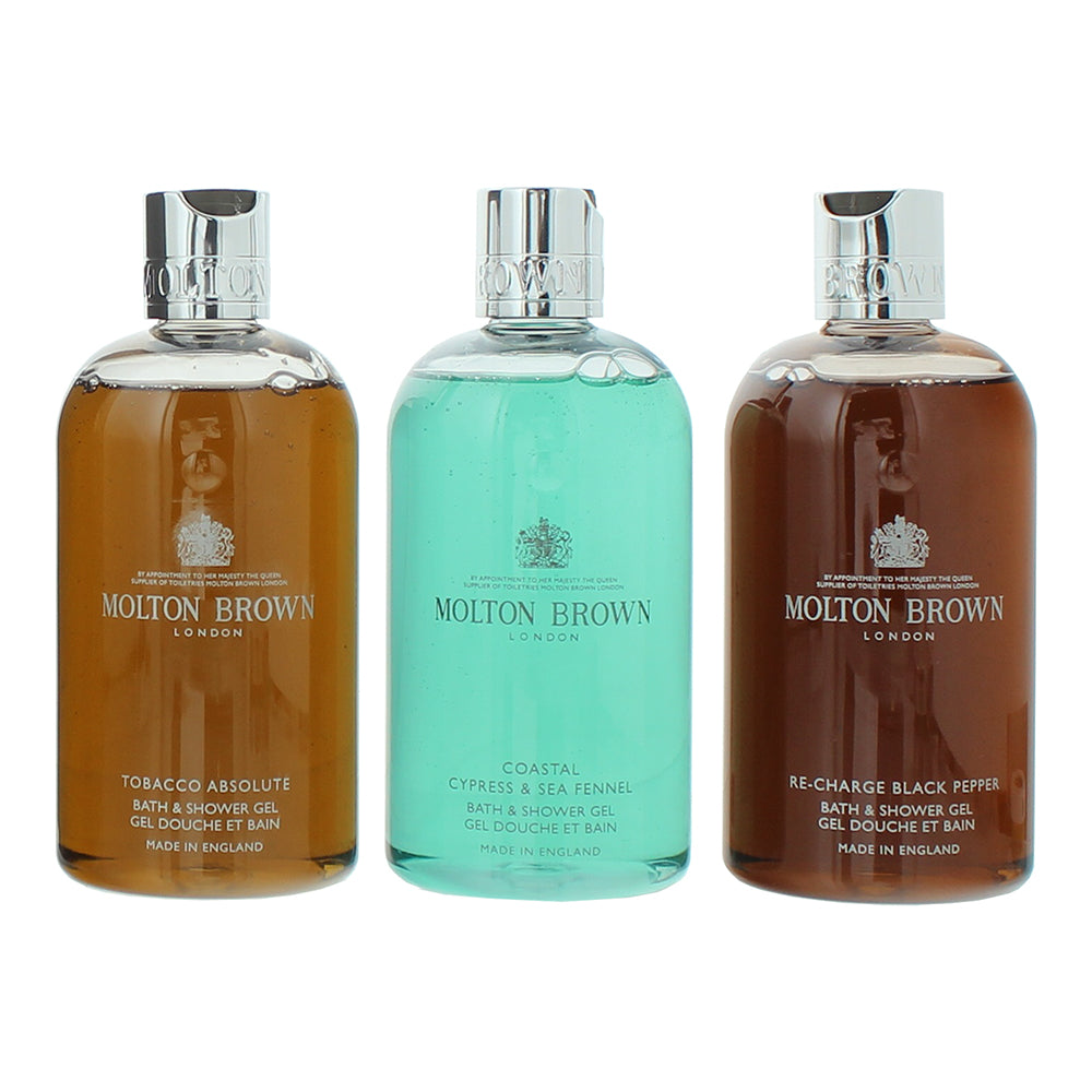 Molton Brown Woody & Aromatic Body Care 3 Piece Gift Set: Bath & Shower Gel 3 x  - Product