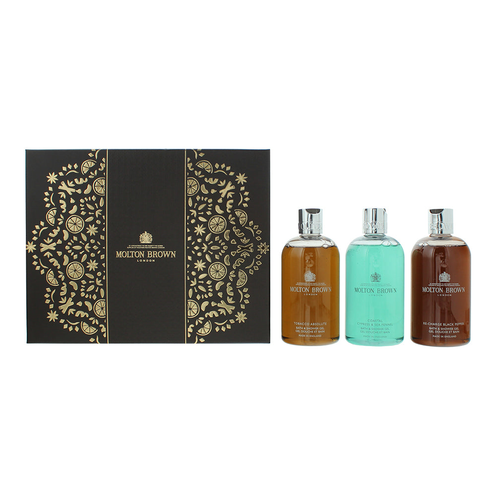 Molton Brown Woody & Aromatic Body Care 3 Piece Gift Set: Bath & Shower Gel 3 x 