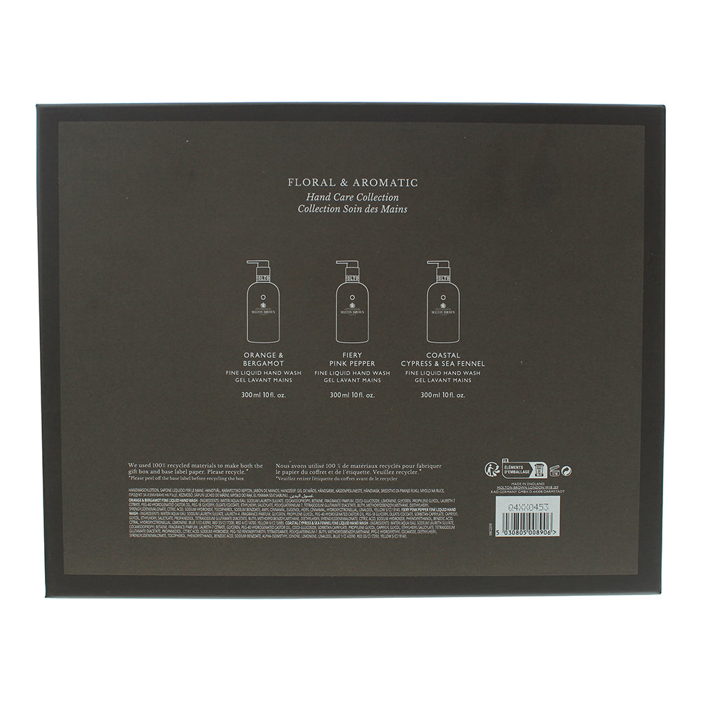 Molton Brown Floral & Aromatic Hand Care 3 Piece Gift Set: Hand Wash 3 x 300ml