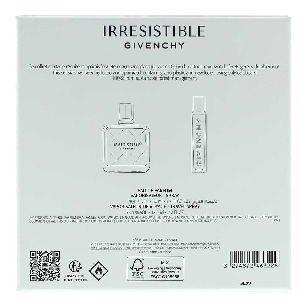 Givenchy Irresistible 2 Piece Gift Set: Eau de Parfum 50ml - Eau de Parfum 12.5m