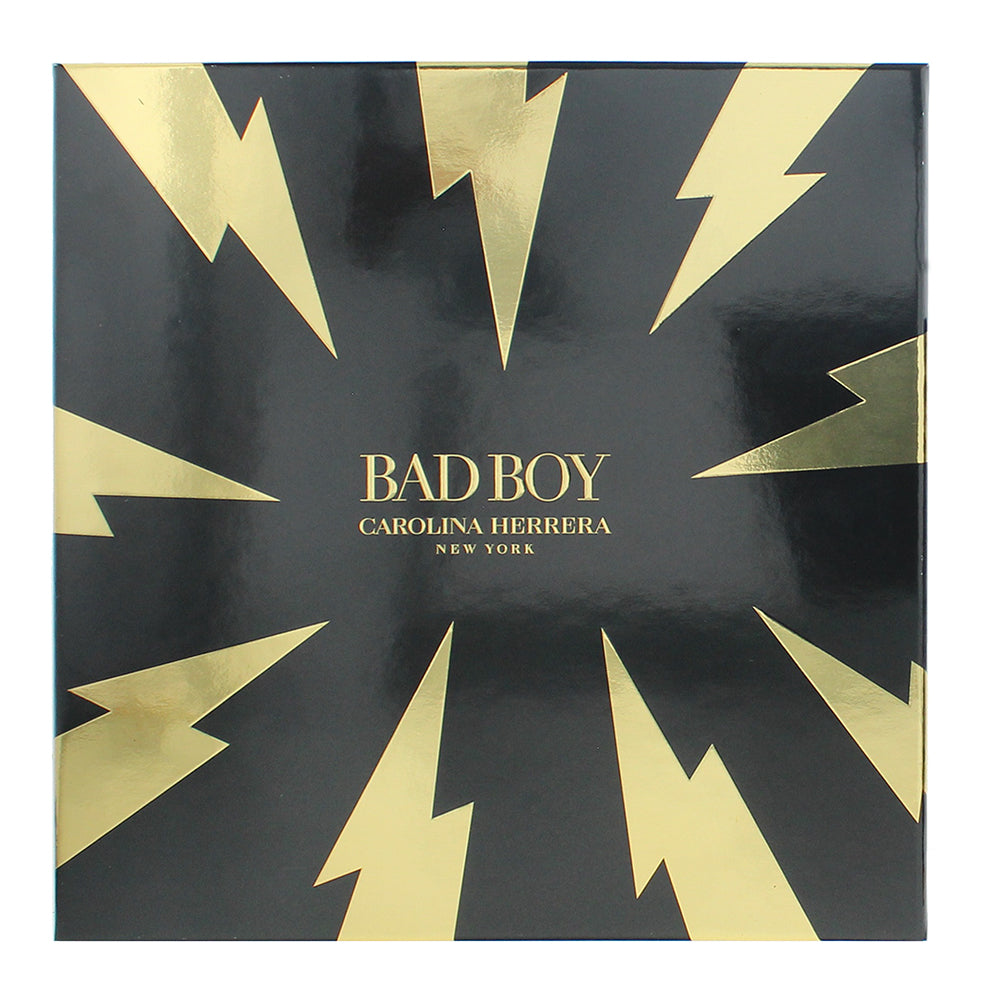 Carolina Herrera Bad Boy 3 Piece Gift Set: Eau de Toilette 100ml - Eau de Toilet - Box