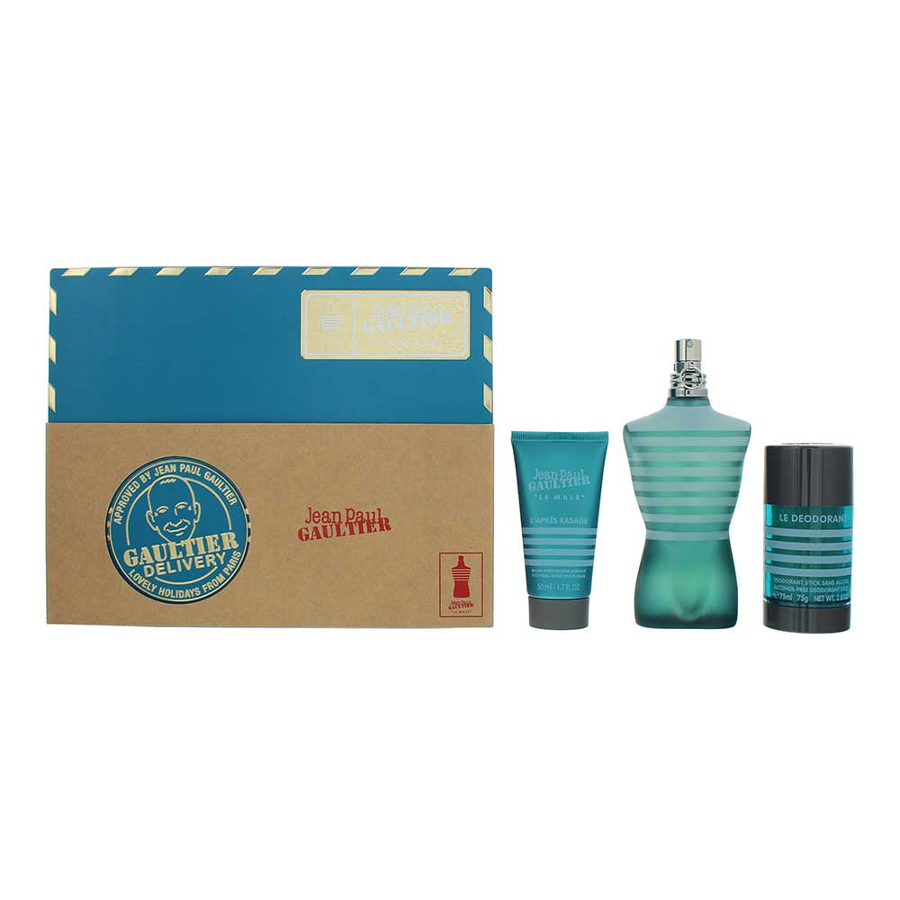 Jean Paul Gaultier Le Male 3 Piece Gift Set: Eau de Toilette 125ml - Aftershave 