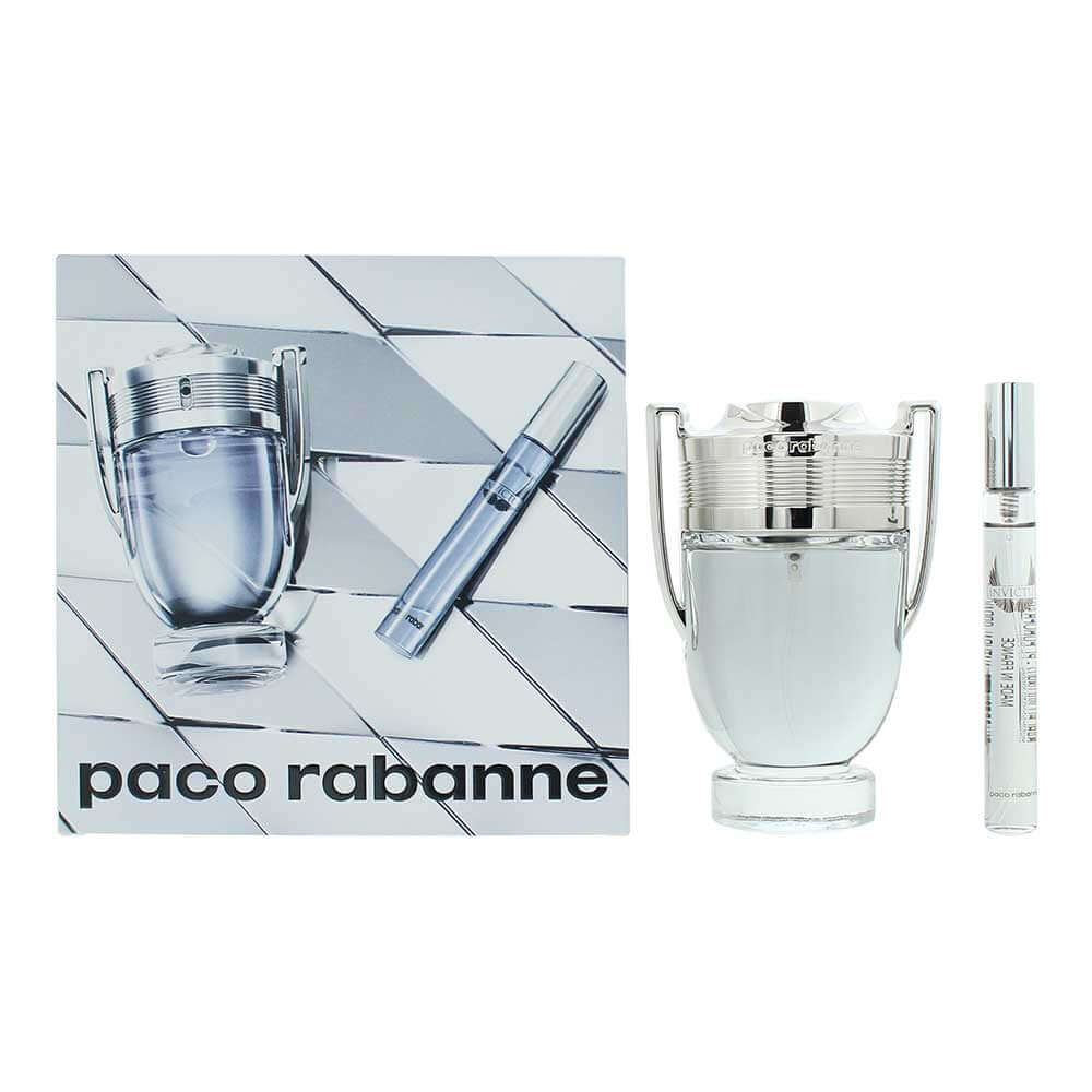 Paco Rabanne Invictus 2 Piece Gift Set: Eau de Toilette 100ml - Eau de Toilette 