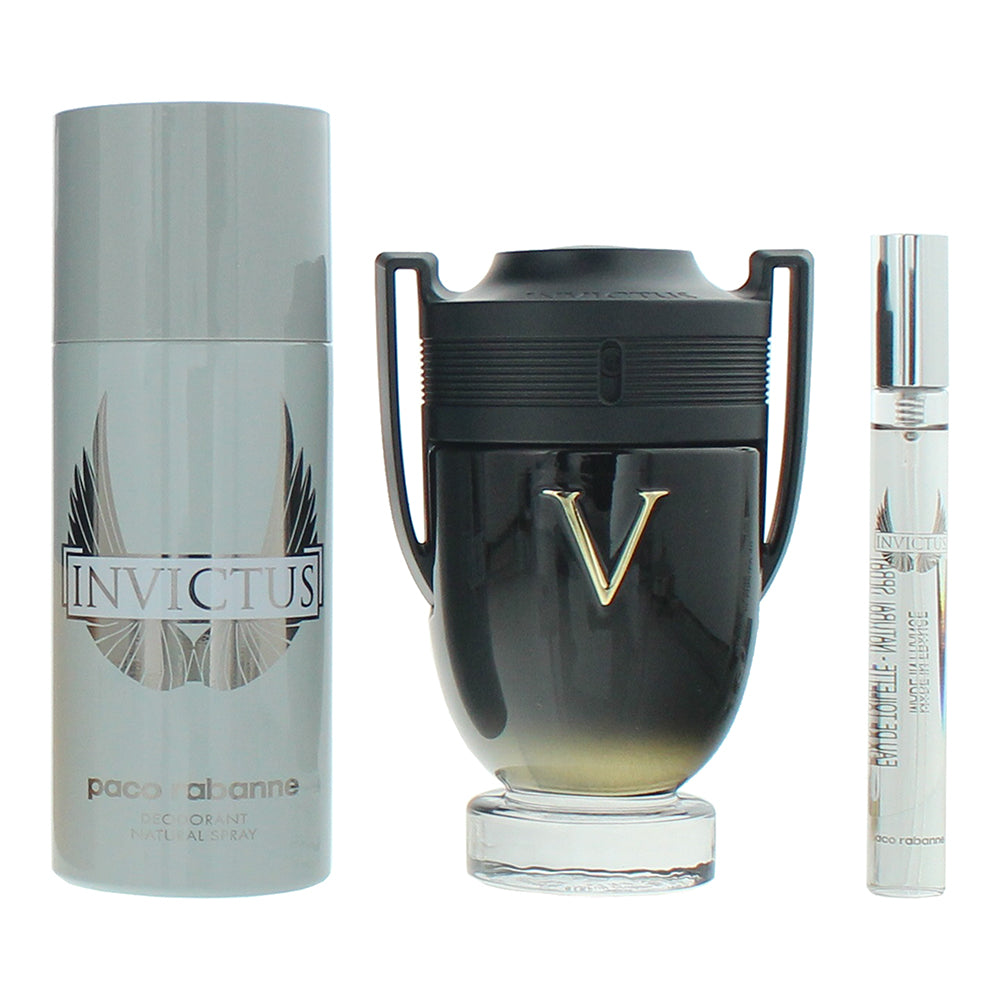 Paco Rabanne Invictus Victory 3 Piece Gift Set: Eau de Parfum 100ml - Eau de Par - Product