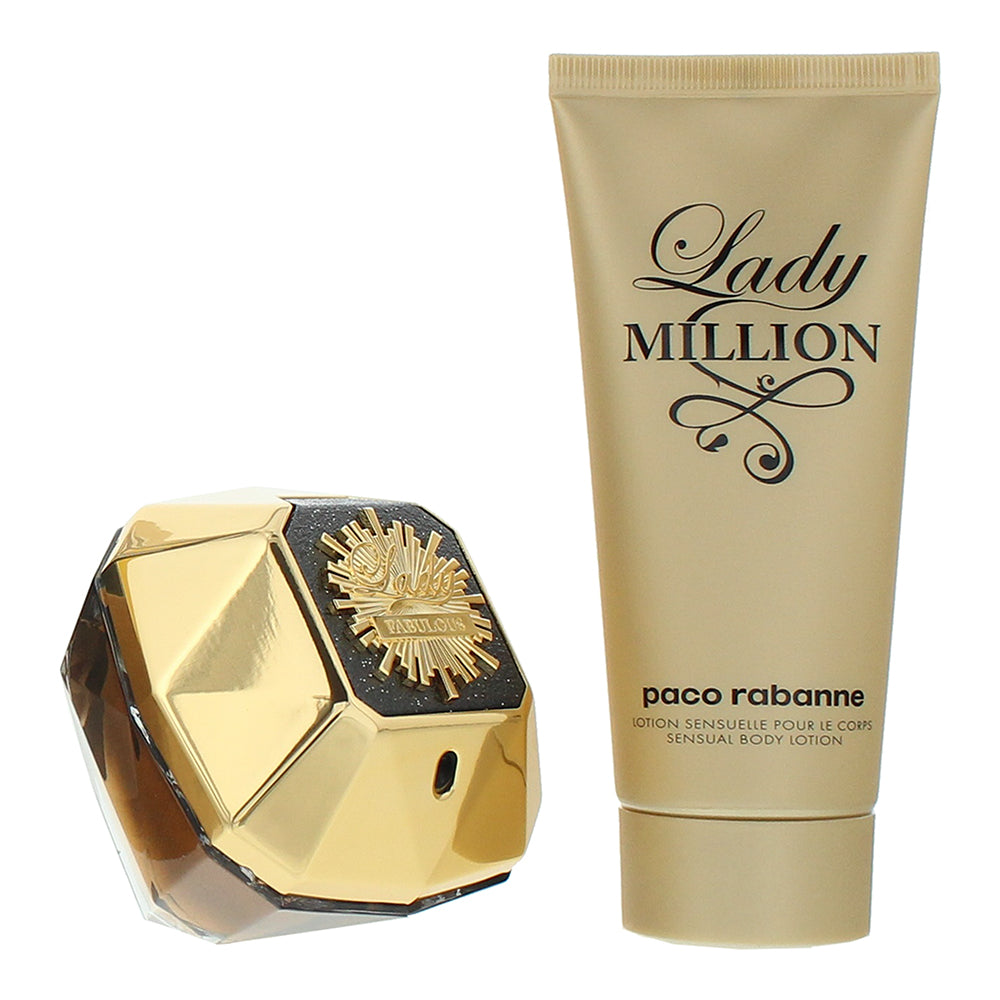 Paco Rabanne Lady Million Fabulous 2 Piece Gift Set: Eau de Parfum 80ml - Body L - Product