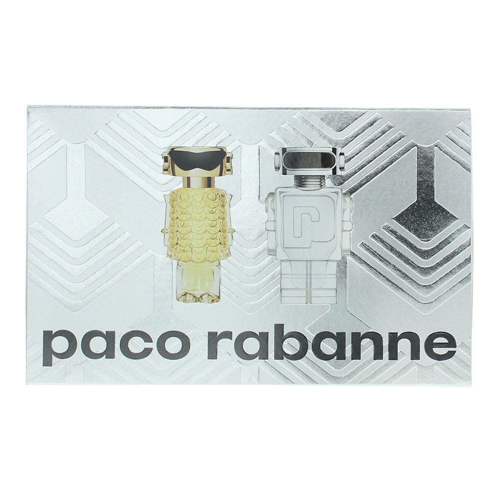 Paco Rabanne Mini 2 Piece Gift Set: Fame Eau de Parfum 4ml - Phantom Eau de Toil - Box