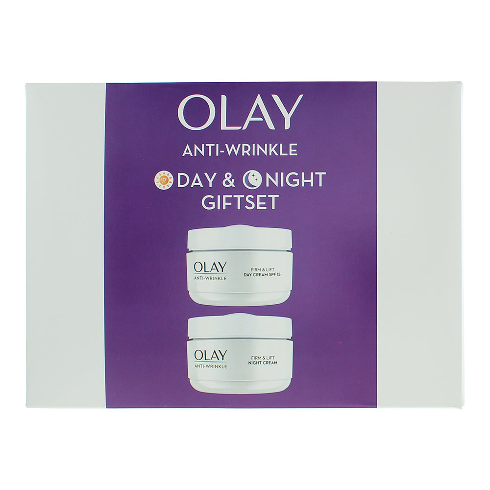 Olay Anti-Wrinkle Day & Night 2 Piece Gift Set: Day Cream 50ml - Night  Cream 50 - Box