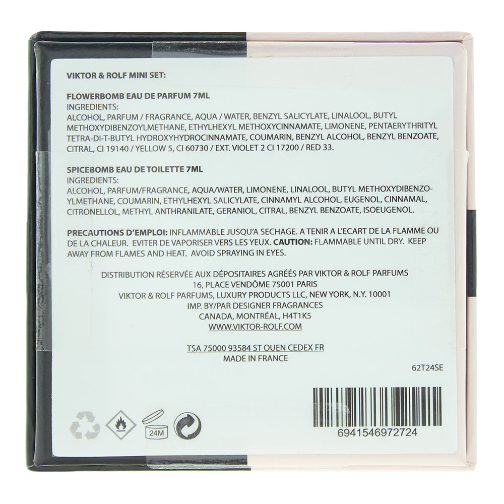 Viktor & Rolf Flowerbomb 2 Piece Gift Set: Flowerbomb Eau de Parfum 7ml - Spiceb