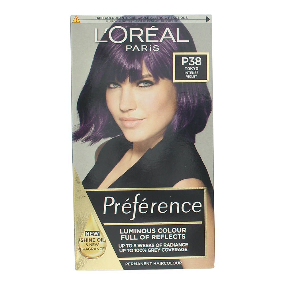L'Oreal Préférence P38 Tokyo Intense Violet Hair Colour 208.4ml - Box