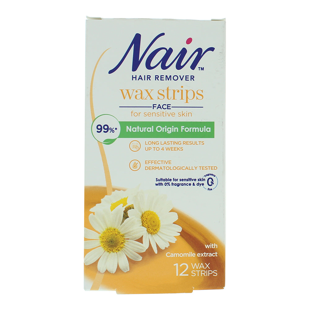 Nair Facial Wax Strips 12pcs - Box