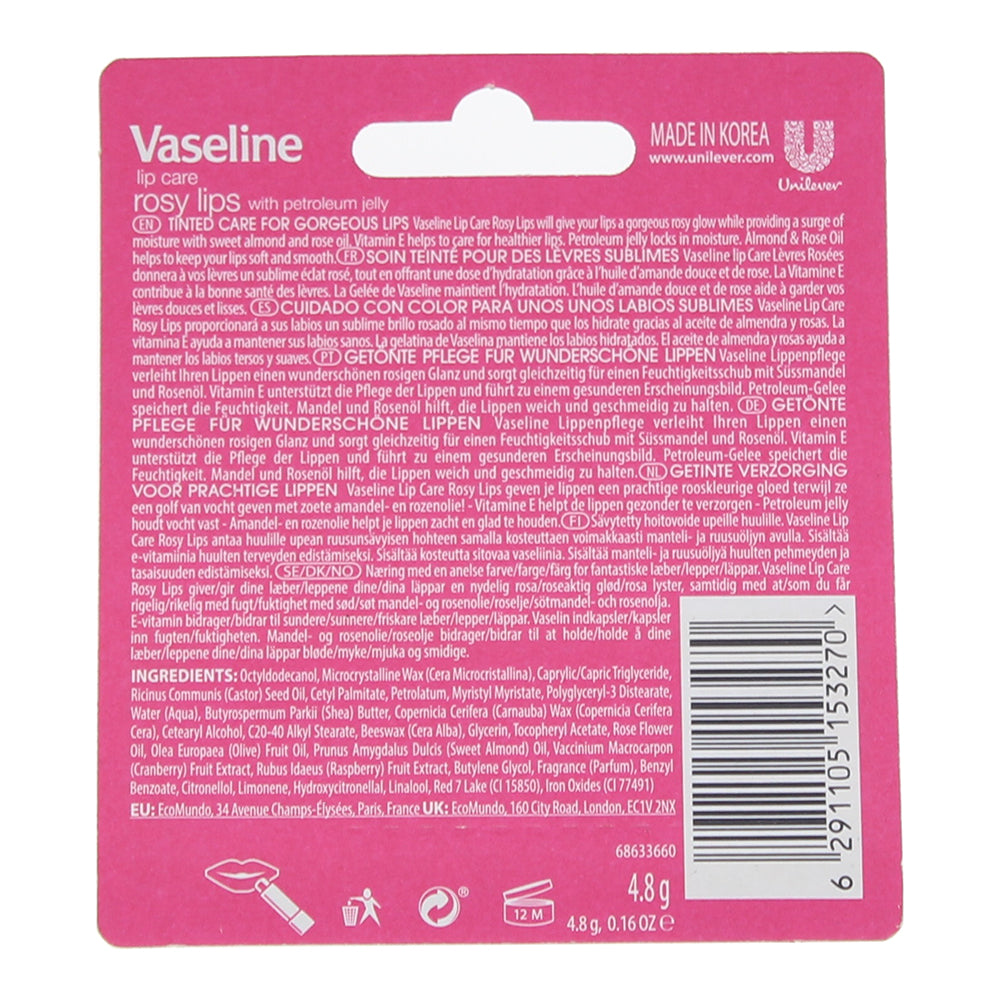 Vaseline Rosy Lips Lip Balm 4.8g