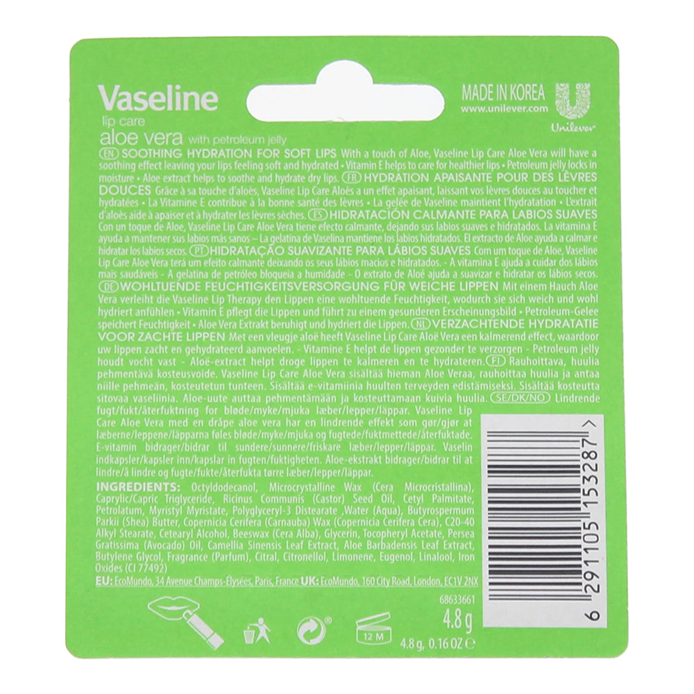 Vaseline Aloe Vera Lip Balm 4.8g