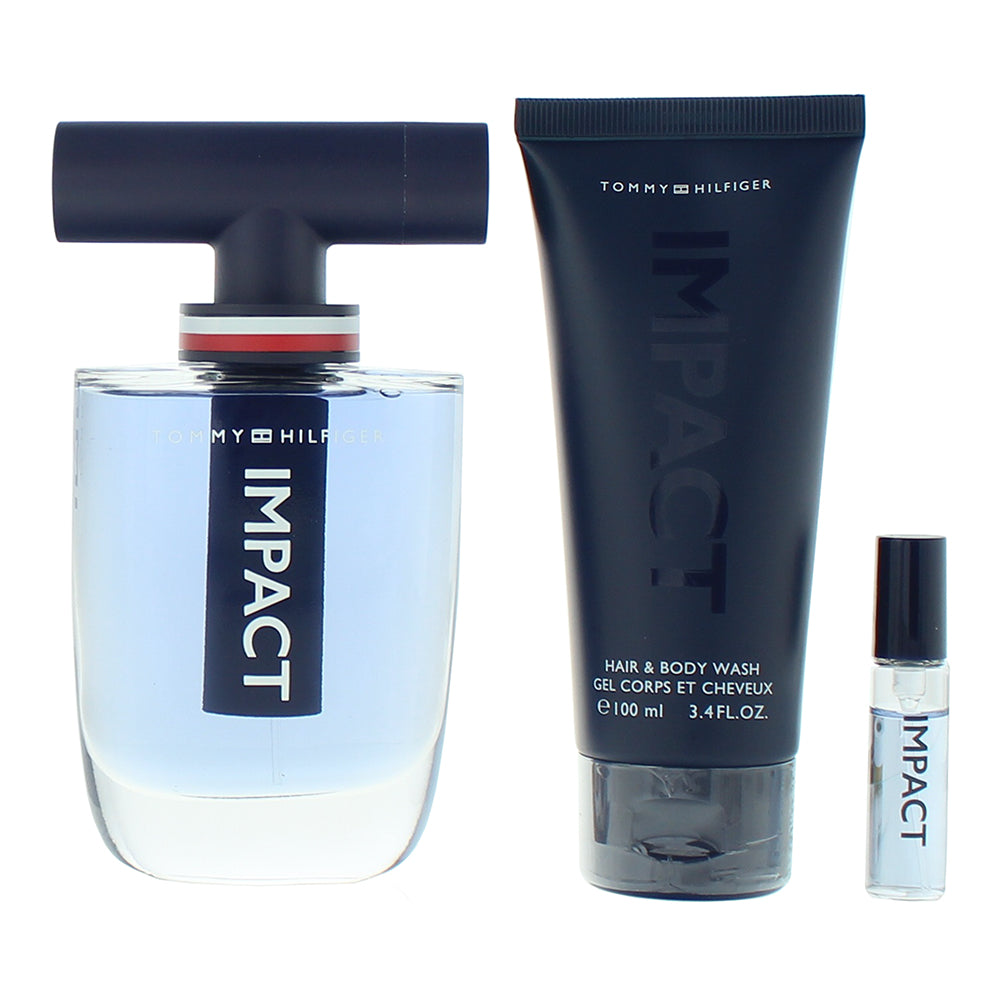 Tommy Hilfiger Impact 3 Piece Gift Set: Eau de Toilette 100ml - Eau de Toilette  - Product