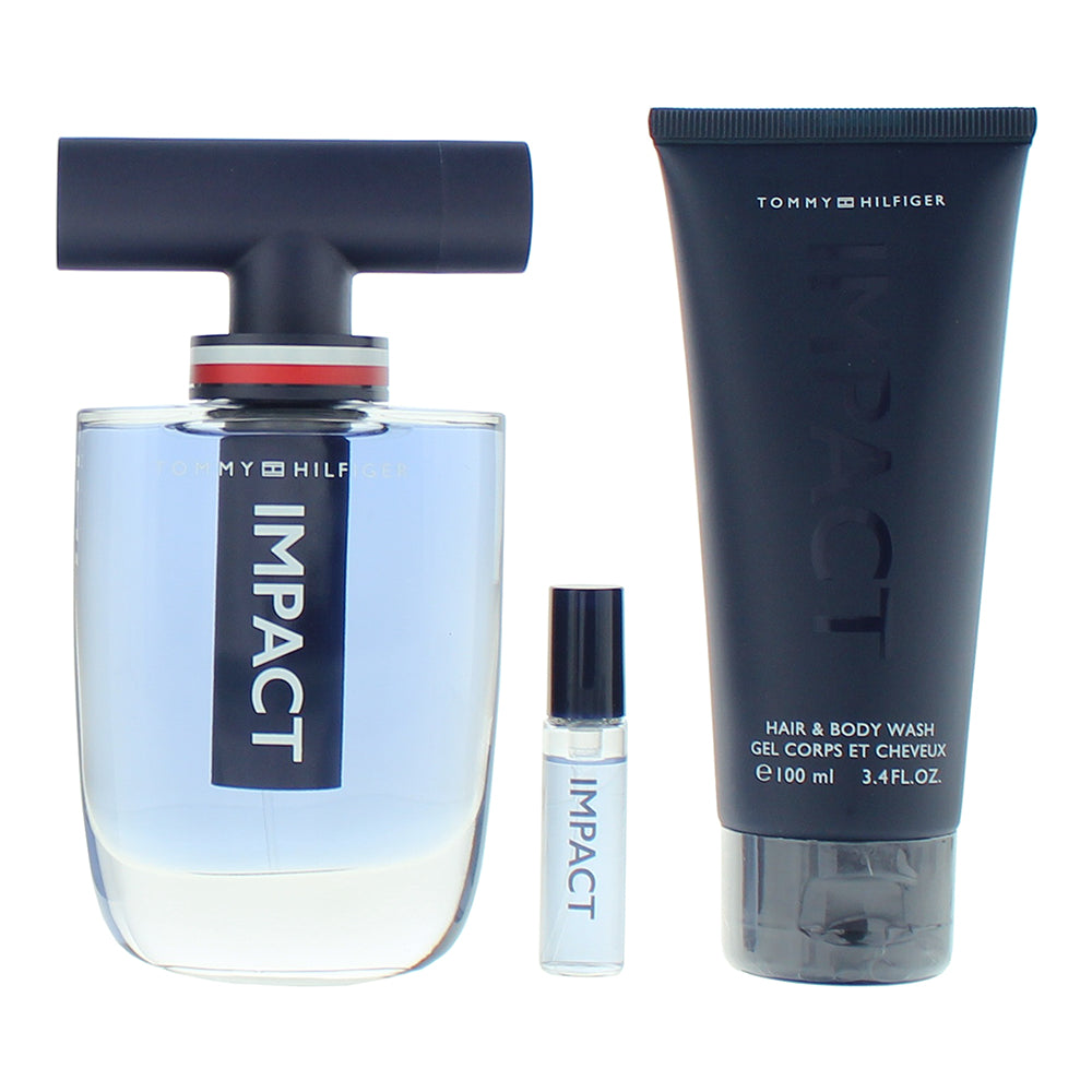 Tommy Hilfiger Impact 3 Piece Gift Set: Eau de Toilette 100ml - Body Wash 100ml  - Product