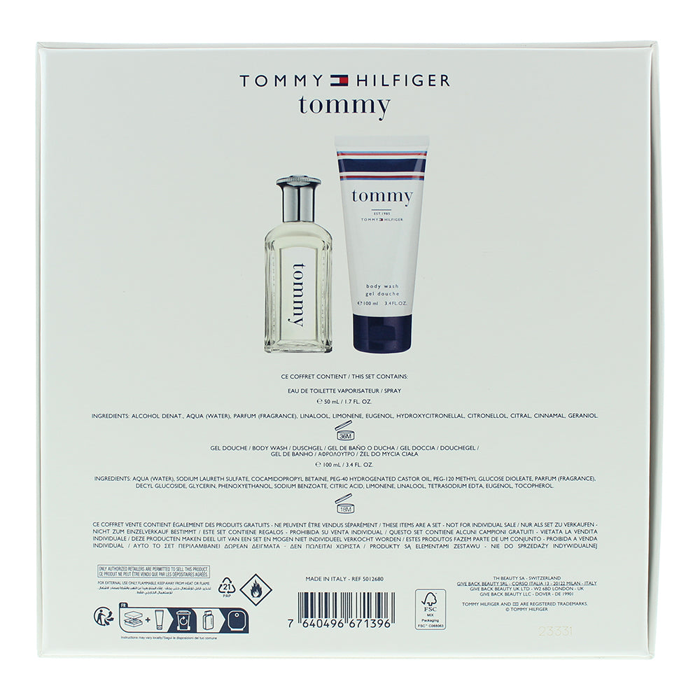 Tommy Hilfiger Tommy 2 Piece Gift Set: Eau de Toilette 50ml - Body Wash 100ml
