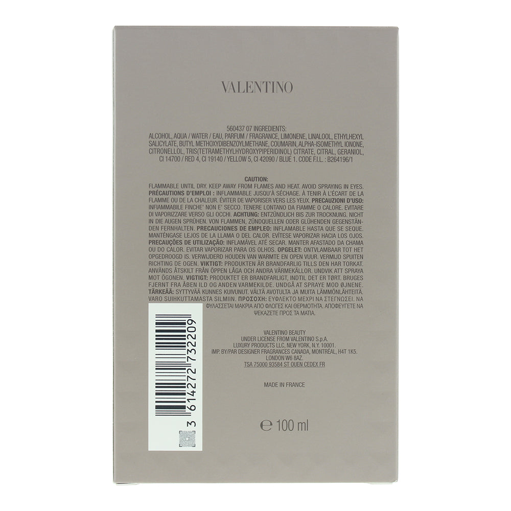 Valentino Uomo Eau De Toilette 100ml