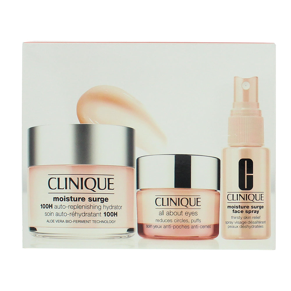 Clinique Moisture Surge 3 Piece Gift Set: Overnight Mask 30ml - Face Spray Skin  - Box