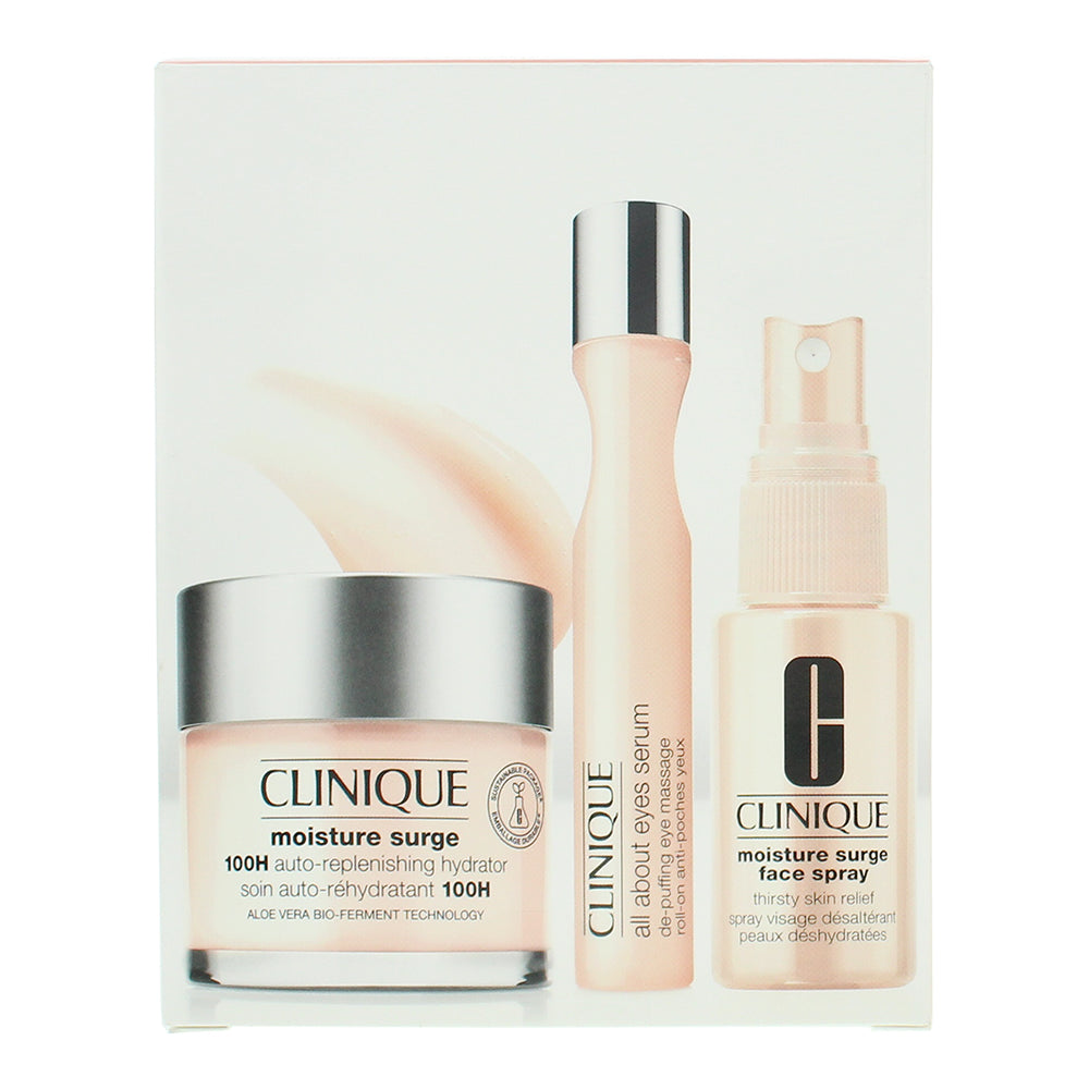 Clinique Moisture Surge All About Moisture 3 Piece Gift Set: Replenishing Hydrat - Box