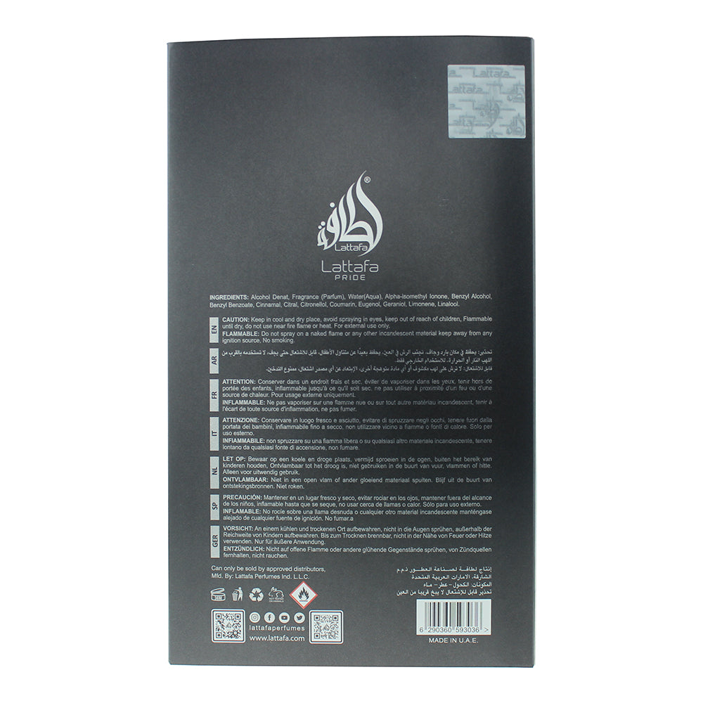 Lattafa Pisa Pride Eau de Parfum 100ml - Ingredients