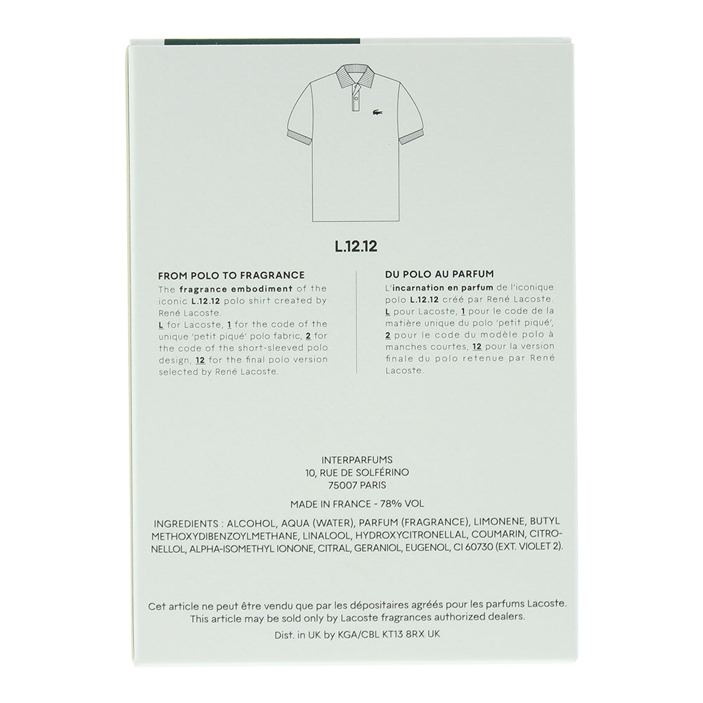 Lacoste L.12.12. Blanc Eau Intense Eau de Toilette 100ml