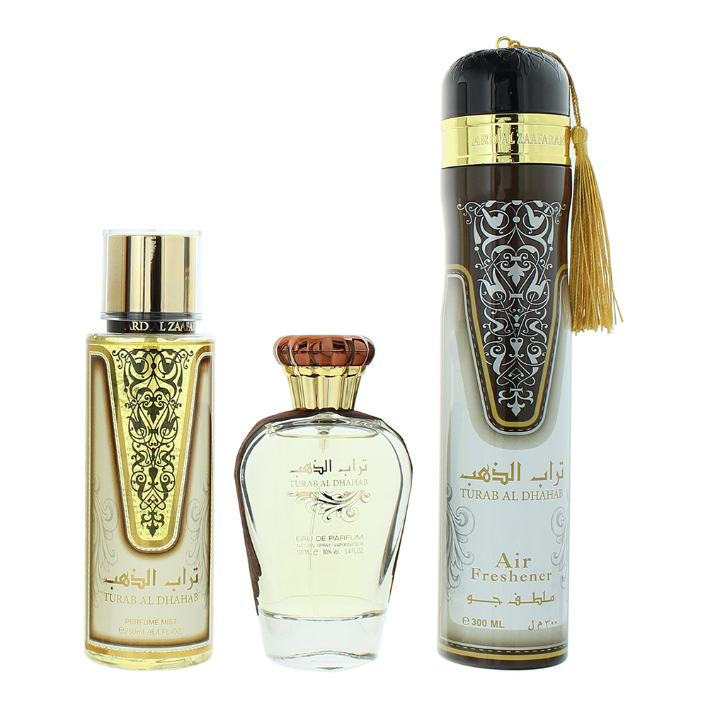 Ard Al Zaafaran Turab Al Dhahab 3 Piece Gift Set: Eau de Parfum 100ml - Perfume  - Product