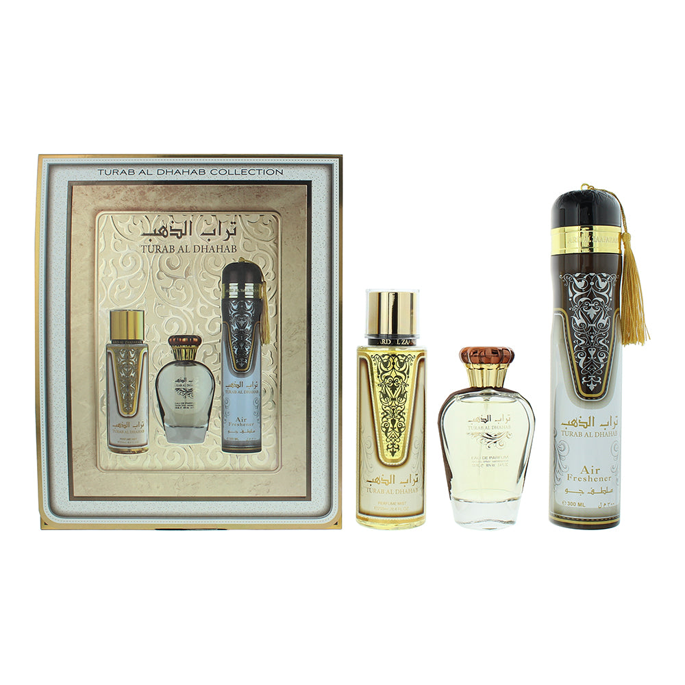 Ard Al Zaafaran Turab Al Dhahab 3 Piece Gift Set: Eau de Parfum 100ml - Perfume 