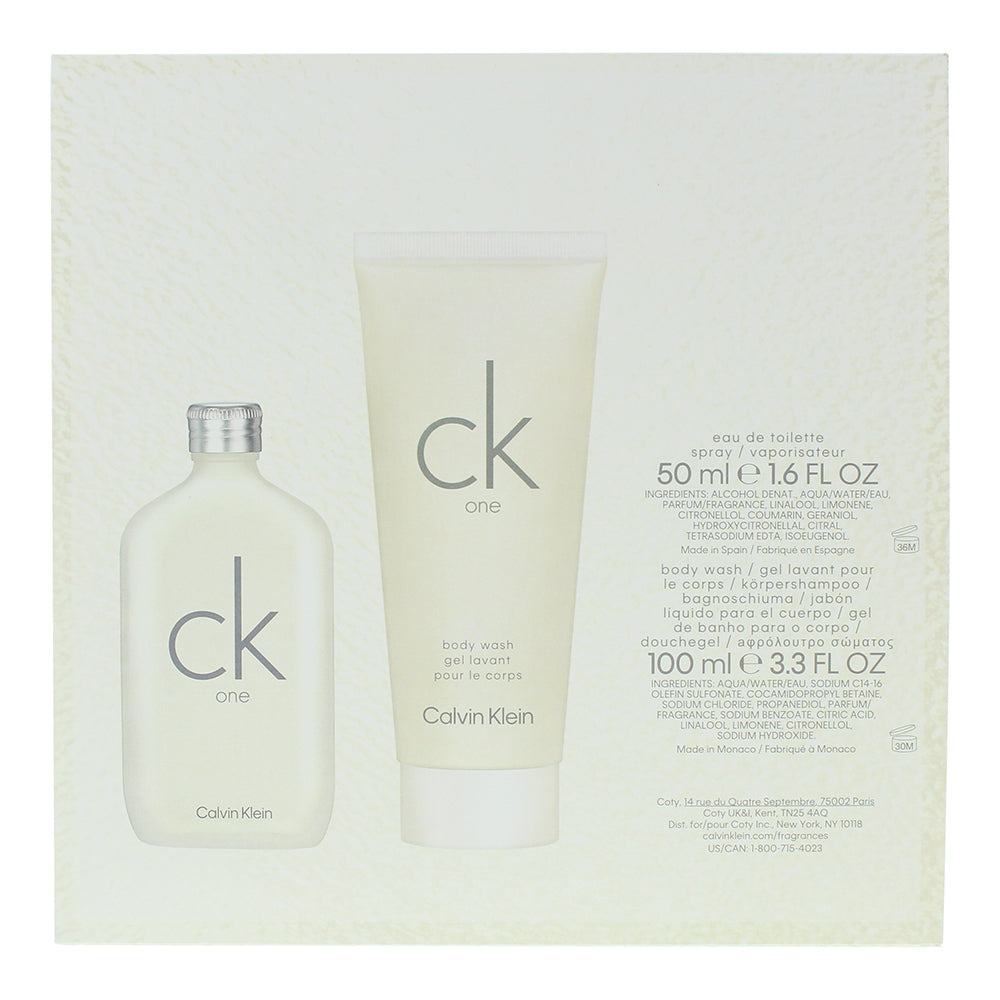 Calvin Klein Ck One 2 Piece Gift Set: Eau De Toilette 50ml - Shower Gel 100ml