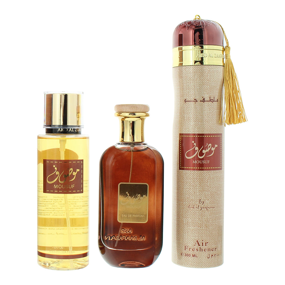 Ard Al Zaafaran Mousuf 3 Piece Gift Set: Eau de Parfum 100ml - Perfume Mist 250m - Product