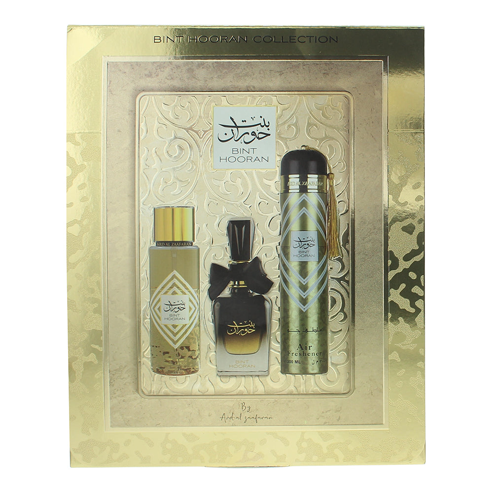 Ard Al Zaafaran Bint Hooran 3 Piece Gift Set: Eau de Parfum 100ml - Perfume Mist - Box