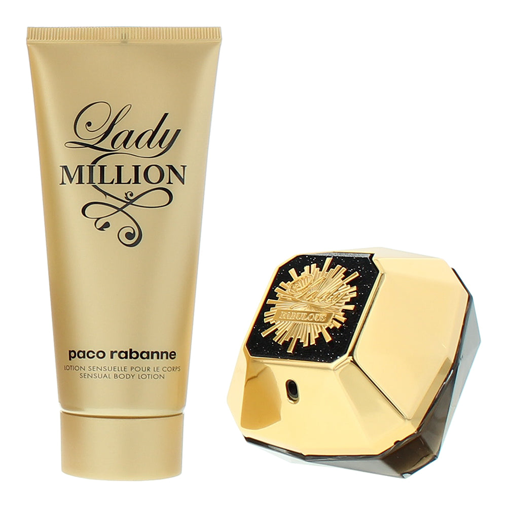 Paco Rabanne Lady Million Fabulous 2 Piece Gift Set: Eau de Parfum 80ml - Body L - Product