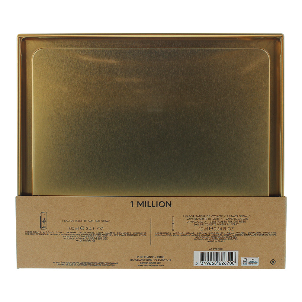 Paco Rabanne 1 Million 2 Piece Gift Set: Eau de Toilette 100ml - Eau de Toilette