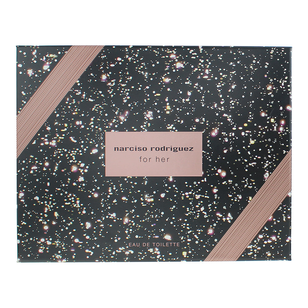Narciso Rodriguez For Her 3 Piece Gift Set: Eau de Toilette 100ml - Body Lotion  - Box