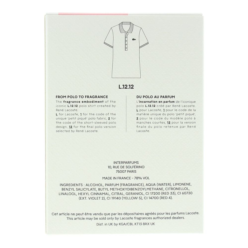 Lacoste L.12.12. Rose Eau Fraiche Eau de Toilette 50ml