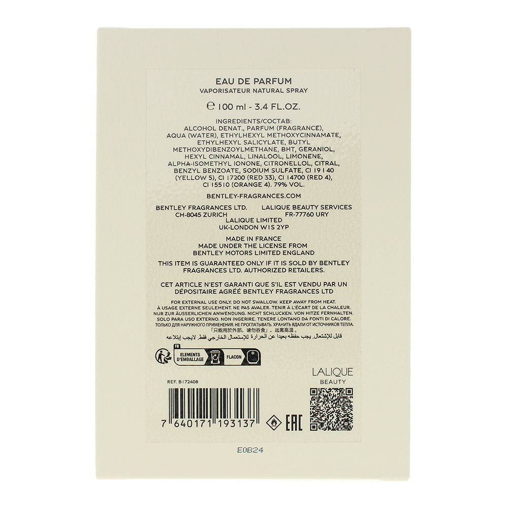 Bentley Beyond The Collection Vibrant Hibiscus Eau De Parfum 100ml