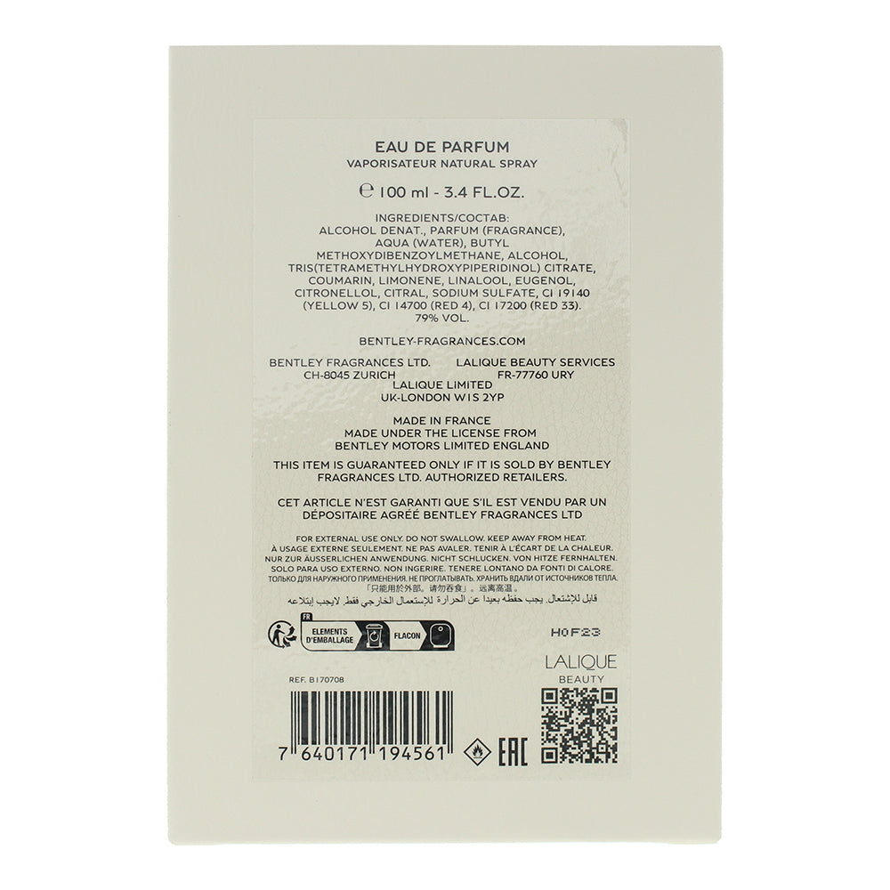 Bentley Beyond The Collection Magnetic Amber Eau De Parfum 100ml