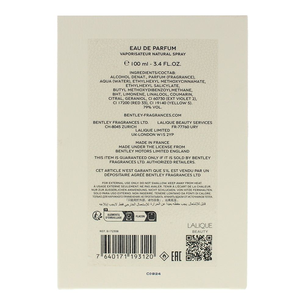 Bentley Beyond The Collection Radiant Osmanthus Eau De Parfum 100ml