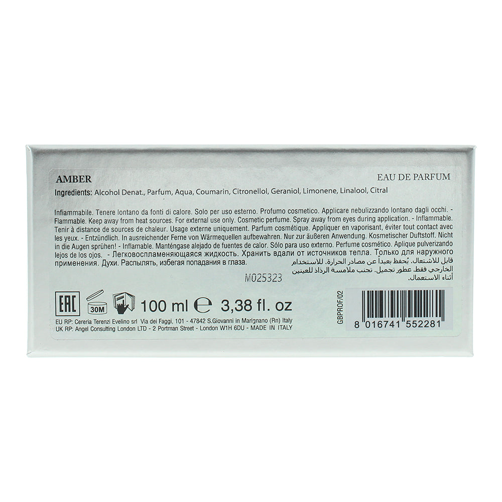 Giardino Benessere Amber Eau de Parfum 100ml - Ingredients