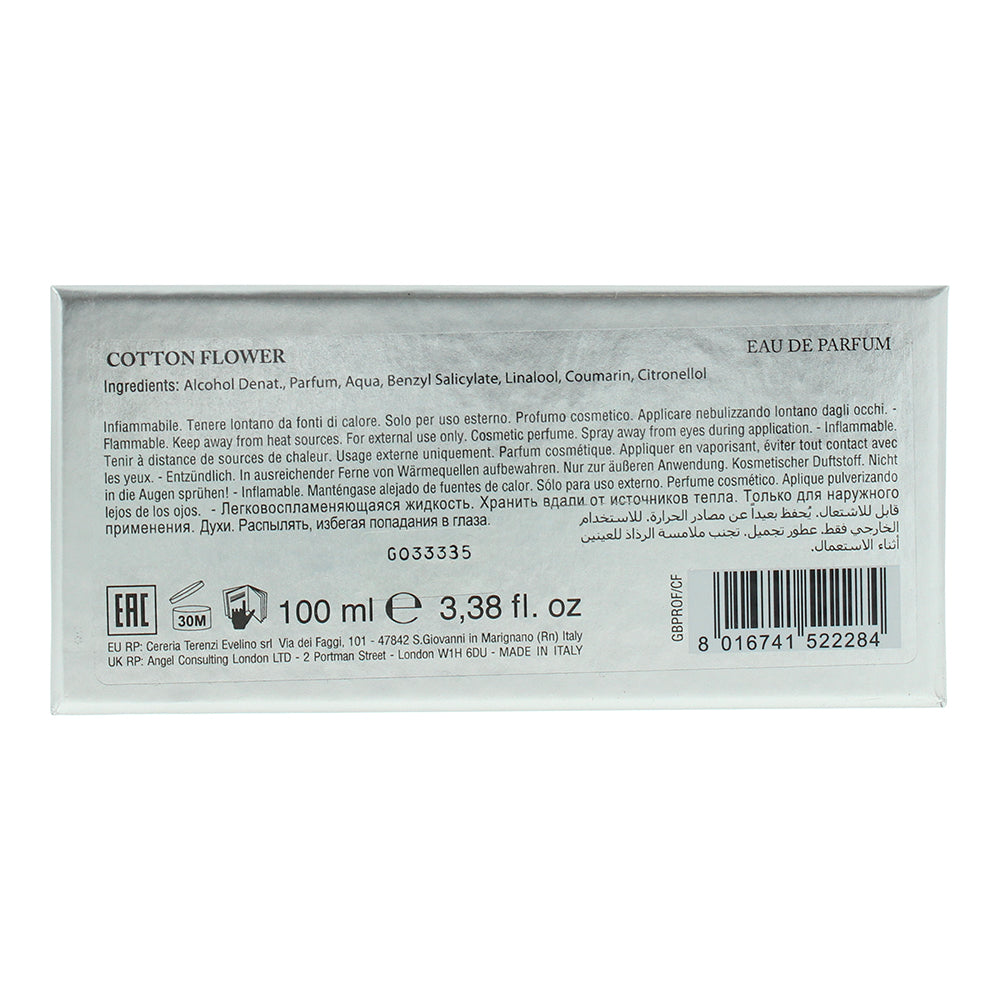 Giardino Benessere Cotton Flower Eau de Parfum 100ml - Ingredients