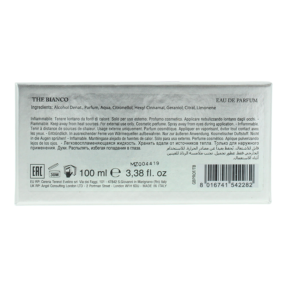 Giardino Benessere The Bianco Eau de Parfum 100ml - Ingredients