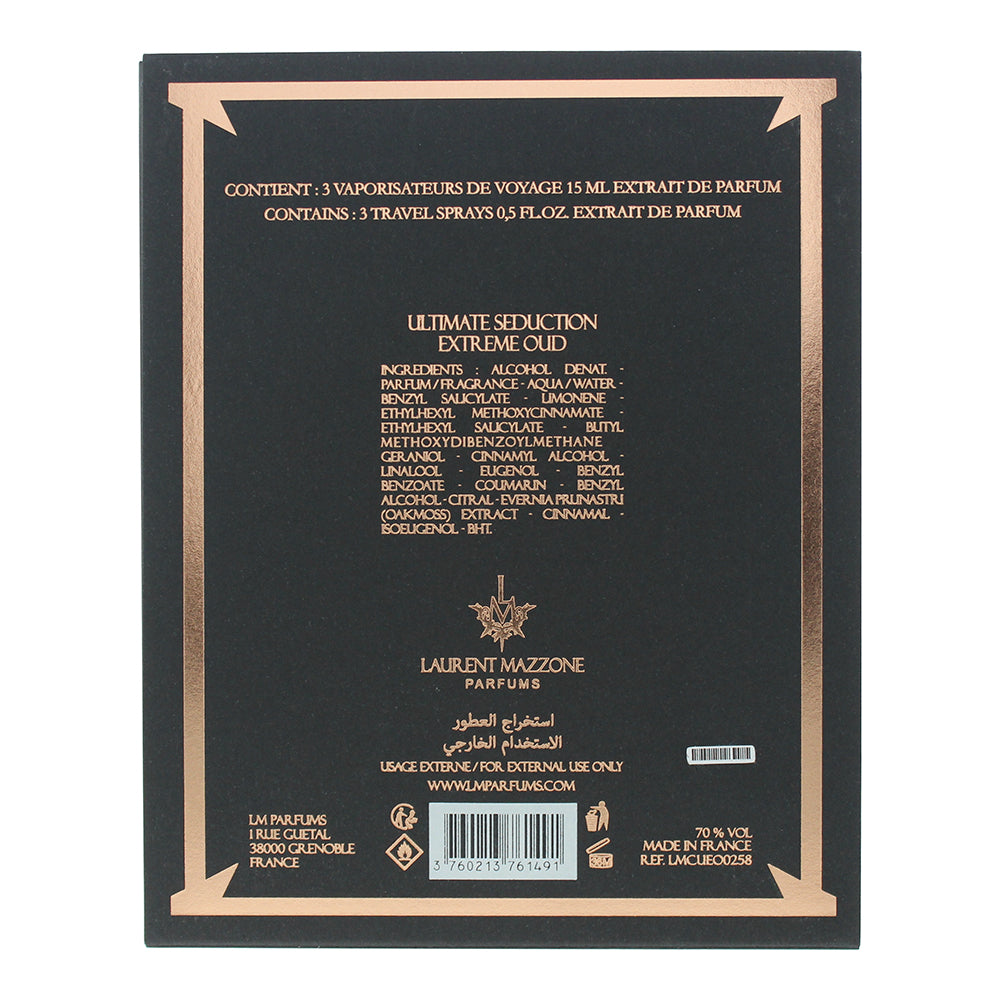 Laurent Mazzone Ultimate Seduction Extreme Oud Extrait de Parfum 3 x 15ml