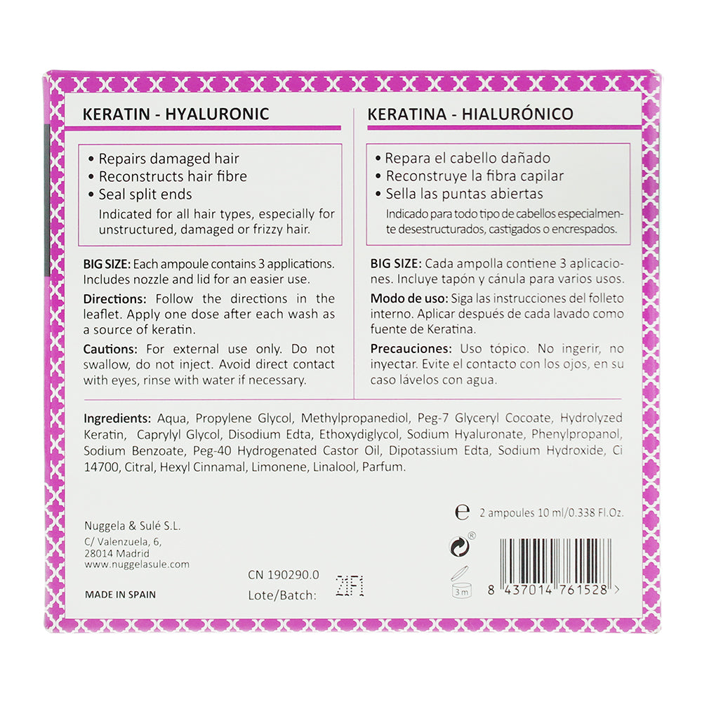 Nuggela & Sulé Keratin Hyaluronic Hair Treatment 2 x 10ml