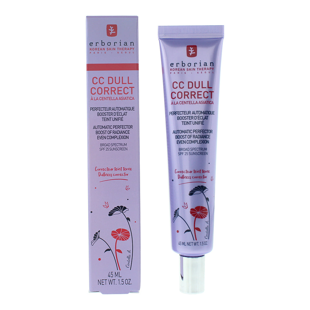 Erborian CC Dull Correct Spf 25 Boost of Radiance Corrective Cream 45ml